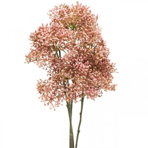Artículo Rama de flor rosa artificial de saúco 52cm 4pcs