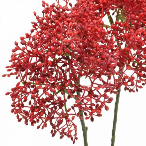 Artículo Elder flores artificiales rojas para ramo de otoño 52cm 6pcs