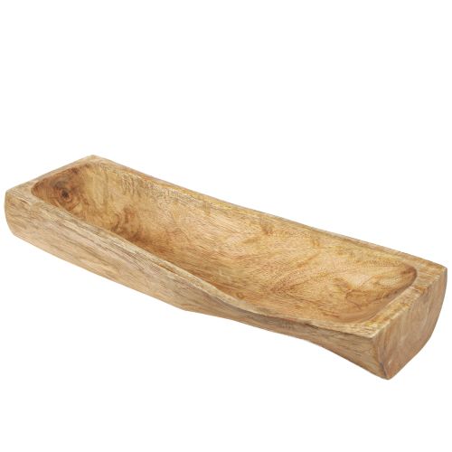 Artículo Decoración de madera con cuenco decorativo hueco de madera 40×13–16cm×6,5cm