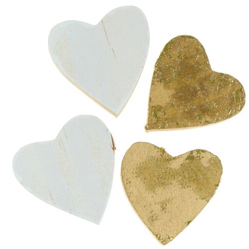 Floristik24 Corazón de madera en la bolsa 2cm - 4cm 24pcs