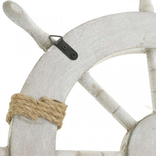 Floristik24 Volante de madera Decoración náutica Decoración de pared marítima Ø45cm