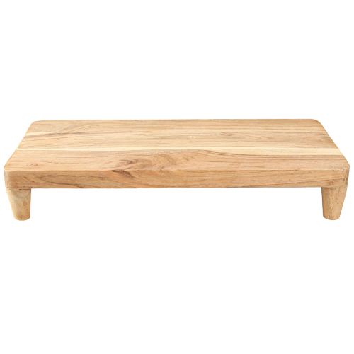 Artículo Bandeja de madera con pies mesa pedestal natural 45x20x7,5cm
