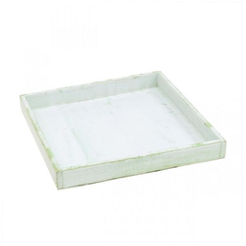 Floristik24 Bandeja de madera, decoración primaveral, bandeja para plantar 24,5×24,5cm