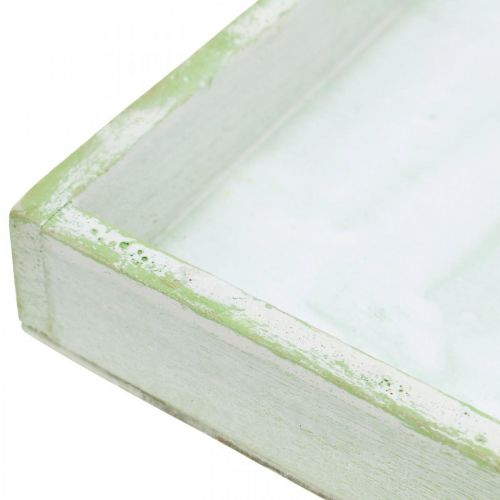 Floristik24 Bandeja de madera, decoración primaveral, bandeja para plantar 24,5×24,5cm