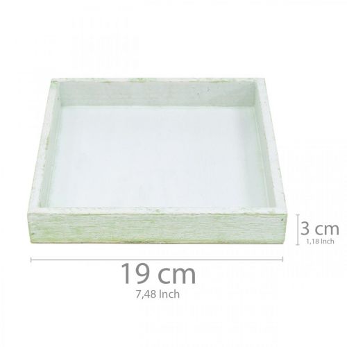 Floristik24 Posavasos de madera, decoración de mesa, bandeja para plantar 19×19cm