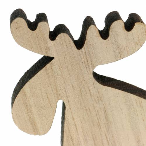 Floristik24 Alce de madera para esparcir natural 36 piezas
