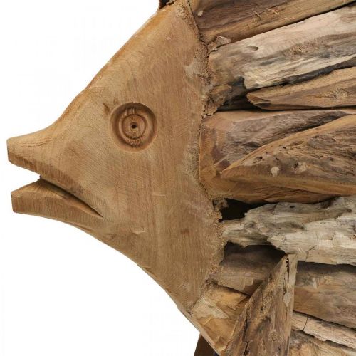 Peces decorativos de madera grandes, peces decorativos de pie Al. 50 cm