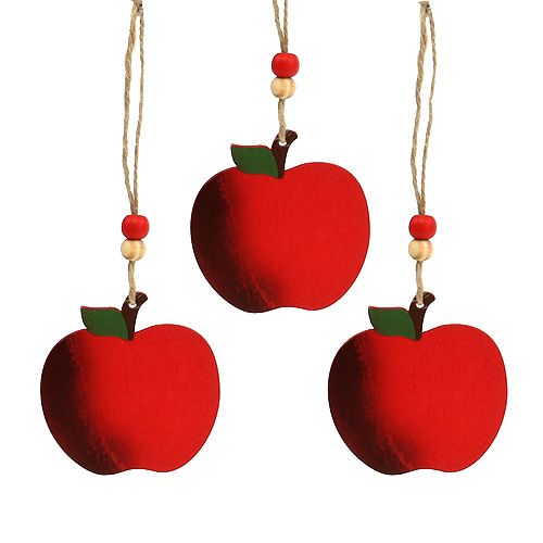 Floristik24 Manzana de cangrejo para colgar 7cm rojo 24pcs