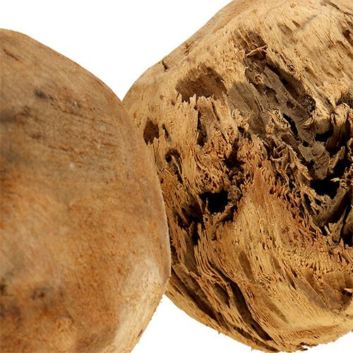 Floristik24 Bola de madera bola de abeto natural Ø9cm 3 piezas