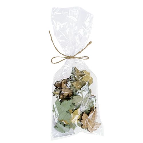 Floristik24 Hojas de madera hojas de arce mezcla pastel 3cm - 4.5cm 24 piezas