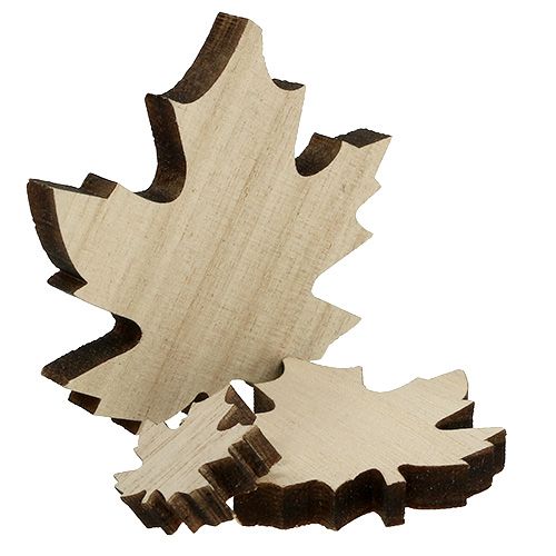 Floristik24 Hojas de madera, mezcla de hojas de arce 2.5cm - 7cm 36pcs