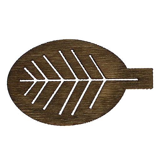Floristik24 Hojas de madera surtidas 4cm natural 72uds