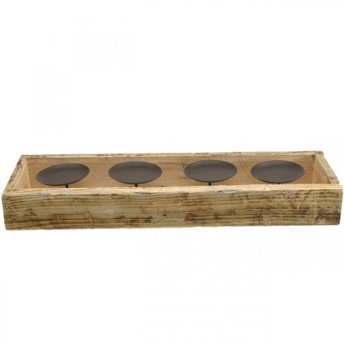 Artículo Decoración de mesa candelabro de Adviento portavelas madera L48cm