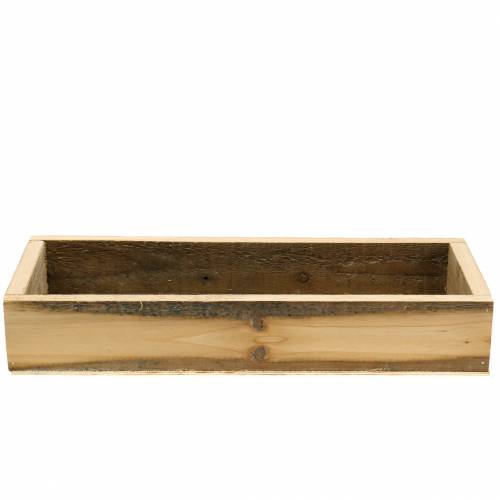 Floristik24 Bandeja de madera natural 37.5cm x 14.5cm H6.3cm