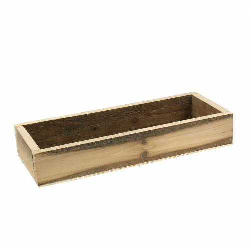 Floristik24 Bandeja de madera natural 37.5cm x 14.5cm H6.3cm