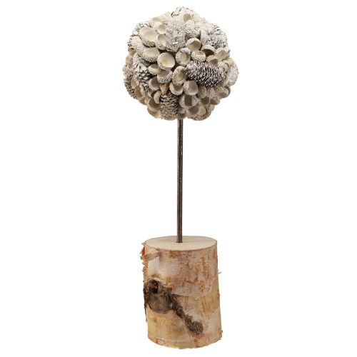 Artículo Árbol decorativo de madera decoración de invierno conos de bellotas de abedul blanco Al. 40 cm