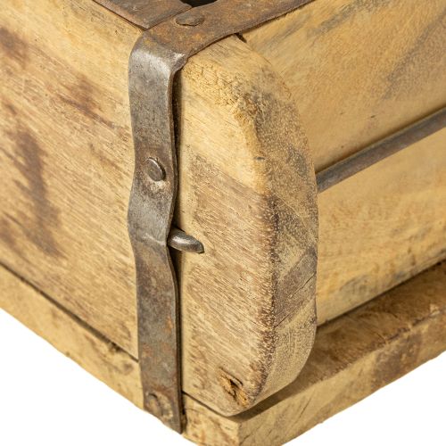 Artículo Decoración de madera vintage forma de ladrillo marrón, óxido 31×14,5cm H9cm