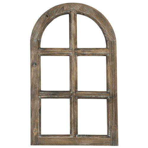 Floristik24 Decoración de madera marco de ventana decorativo rústico madera marrón 29,5×48cm