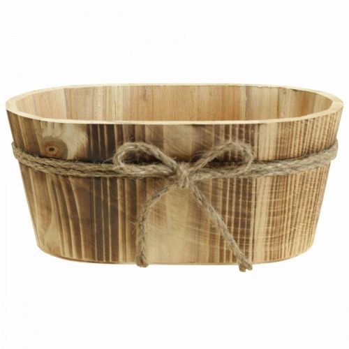Artículo Decoración de madera Cuenco decorativo oval madera Decoración rústica 23x13x10cm