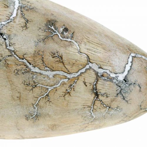 Floristik24 Huevo de Pascua Madera de mango Madera de Pascua natural lavada en blanco Al 16cm