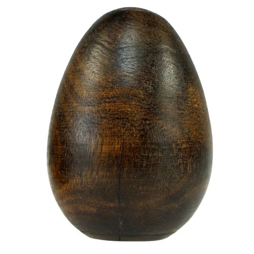 Floristik24 Huevos de madera madera de mango marrón Huevos de Pascua de madera Al 9,5–10 cm 2 unidades