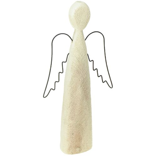 Ángel de madera, ángel de la guarda natural, figura de madera moderna H27,5cm