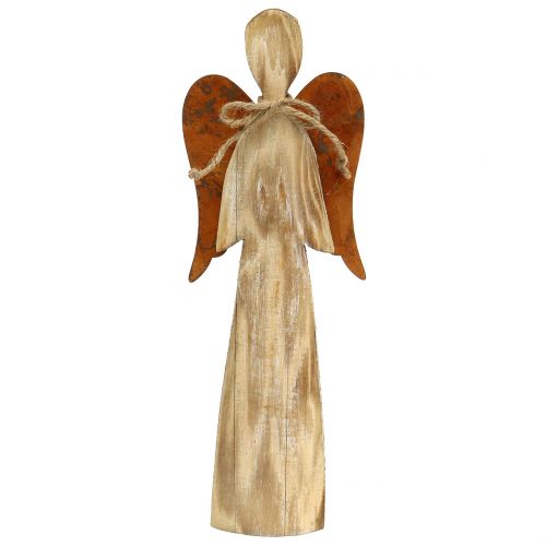 Floristik24 Ángel de madera con alas de óxido 38x13,5cm
