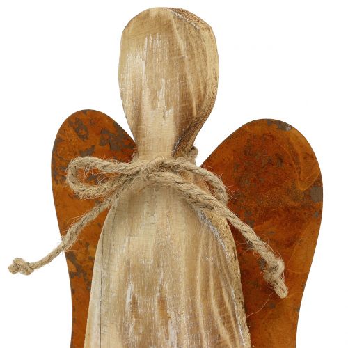 Artículo Ángel de madera con alas de óxido 38x13,5cm