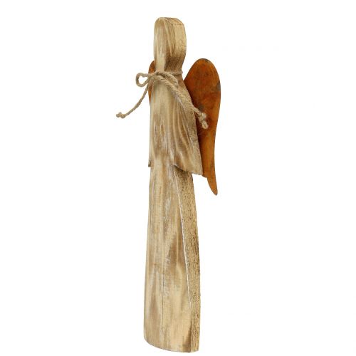 Floristik24 Ángel de madera con alas de óxido 38x13,5cm