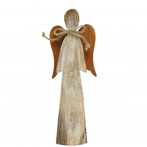 Floristik24 Figura de madera ángel óxido 28cm