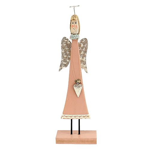 Floristik24 Figura de madera angel rosa 26cm