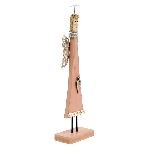 Floristik24 Figura de madera angel rosa 26cm