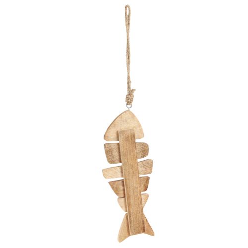 Artículo Pez de madera para colgar yute marítimo natural 27cmx2cmx10cm