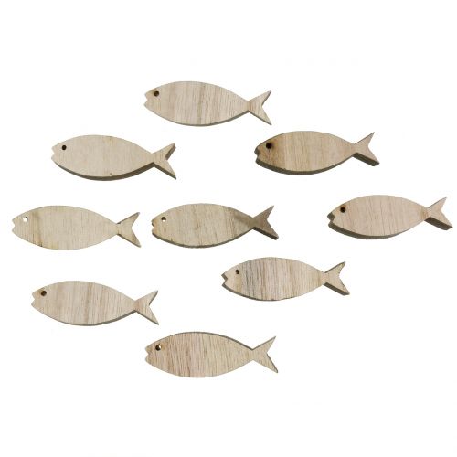 Floristik24 Decoración de dispersión pez de madera 5cm 16pcs