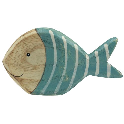 Artículo Decoración de mesa de pescado de madera soporte de pescado madera 15×8cm 2 piezas