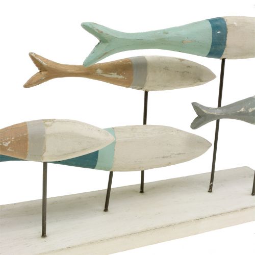 Floristik24 Peces de madera sobre soporte 34cm x 16cm x 7.5cm