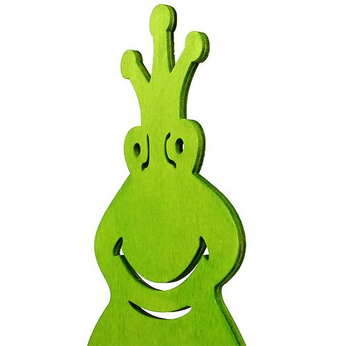 Artículo Rana de madera sobre palo 30cm L62,5cm 2ud.