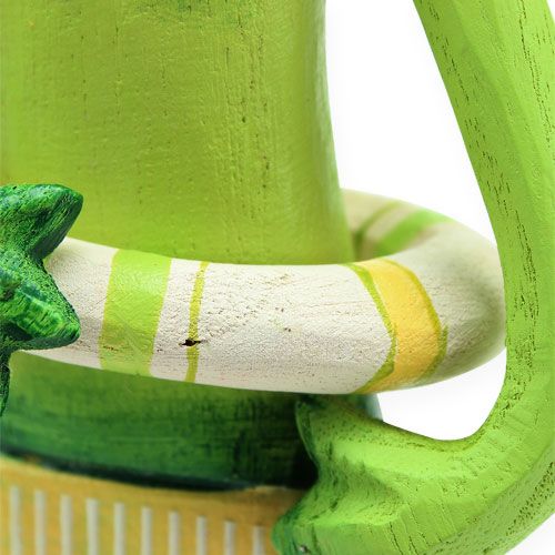Floristik24 Rana de madera en bikini amarillo, verde A32cm