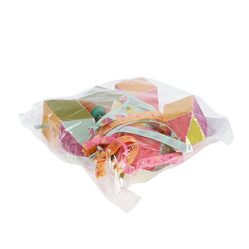 Percha de madera bird house 7x3x3cm color 6pcs | Floristik24.es