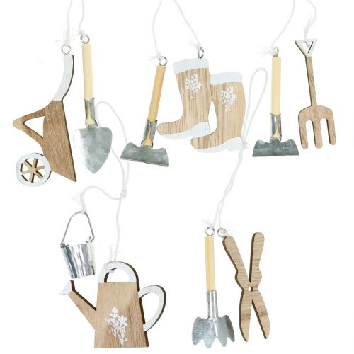 Floristik24 Colgador de madera para herramientas de jardín 5 uds.