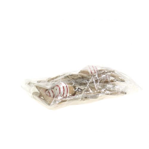 Floristik24 Conejitos de Pascua de madera para colgar con huevos de Pascua 12cm - 14,5cm 4pcs