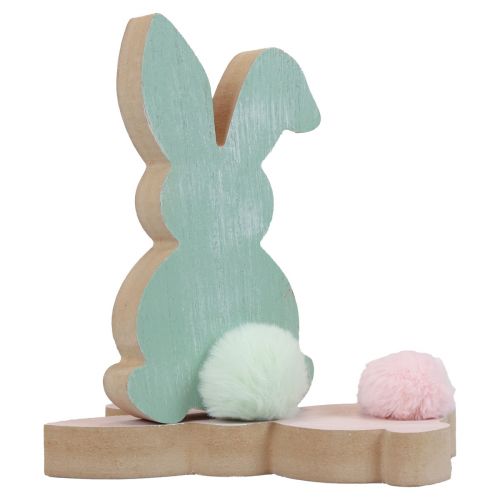 Artículo Conejitos de madera conejitos decorativos decoración de Pascua madera pastel 8,5×16cm 6 piezas