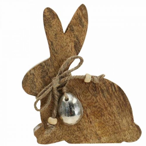 Floristik24 Decoración conejo madera decoración mesa Pascua madera mango 13×4×15cm