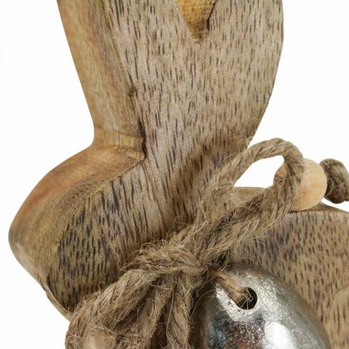 Artículo Conejo de madera decoración mesa decoración Pascua mango madera 8.5×4×10cm
