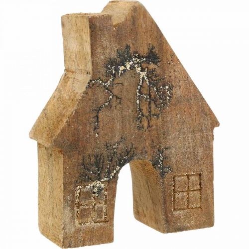 Decoración de casa de madera Casa de Navidad Decoración de casa de madera Soporte de madera H10cm