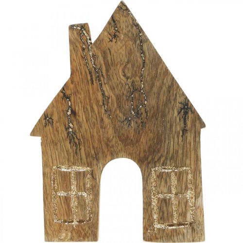 Artículo Decoración de casa de madera Casa de Navidad Decoración de casa de madera soporte de madera H15cm