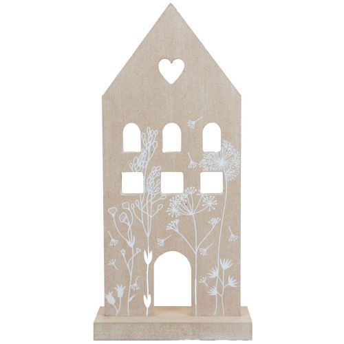 Casa de madera decorativa casa mesa soporte madera 28,5cm