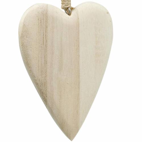 Floristik24 Corazones de madera para colgar natural 10cm 4uds
