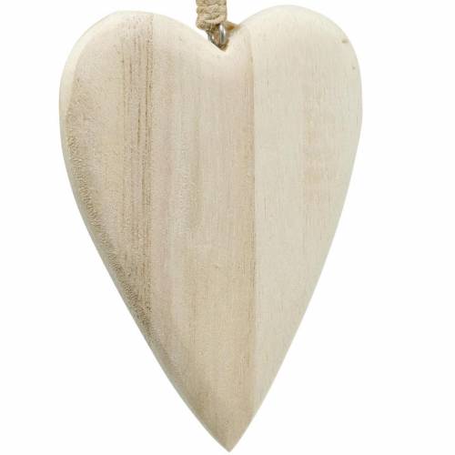 Artículo Corazones de madera para colgar natural 10cm 4uds