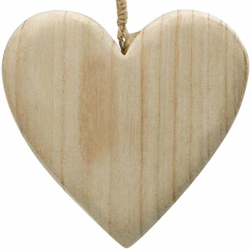 Artículo Corazón de madera para colgar naturaleza Corazones decorativos Día de San Valentín Día de la Madre 3pcs
